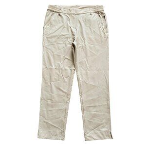 Hiverlay Pants Womens Large Khaki Golf Spandex Stretch Elastic Waist Performance